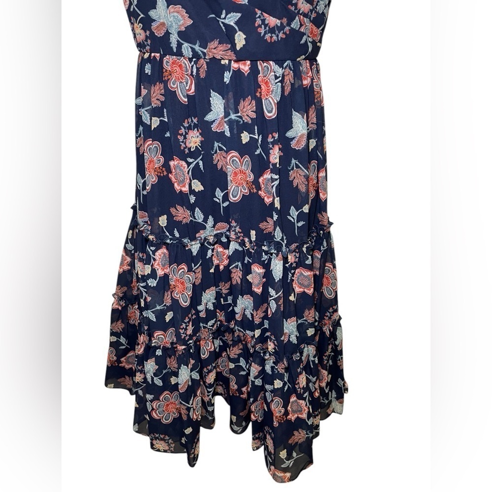 Sachin and Babi New Dalia Tiered Floral Chiffon Midi Dress Size 4 - Picture 4 of 9